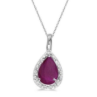 Allurez Pear Shaped Pendant Necklace in 0.75Ct, White Gold at Nordstrom, Size 18