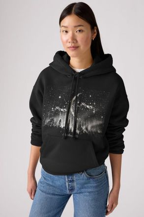 Levi's Felpa con cappuccio con grafica Salinas - Donna - XS - Nero / Moonlight Pirata Black