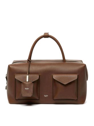 Max Mara Large Leather Satchel Bag With Pockets