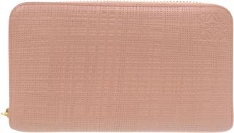 Loewe Pink Beige Leather Long Wallet (Bi-Fold) (Pre-Owned)