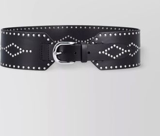 Isabel Marant studded silver-tone wide belt