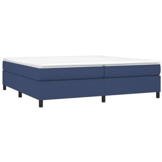 vidaXL Vidaxl - Cama Box Spring Con Colch&oacute;n Tela Azul 200x200 Cm