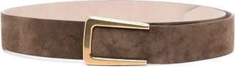 Brunello Cucinelli clip-on buckle suede belt - women - Calf Suede - S - Brown