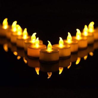 OEM Paquete De 36 Velas Led Con Pilas Cr2032. Velas Led Sin Llama, Con Efecto De Luz Parpadeante Transparente, Que Duran M&aacute;s De 100 Horas. Son Ideales Par