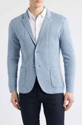 Emanuel Berg Premium Merino Wool Swacket Sport Coat in Bright Blue at Nordstrom Rack, Size Xx-Large