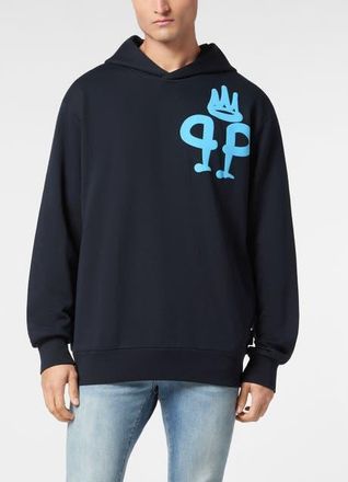 Philipp Plein Hoodie Sweatshirt Ls King Plein Men in Darkblue at Nordstrom, Size 4X-Large