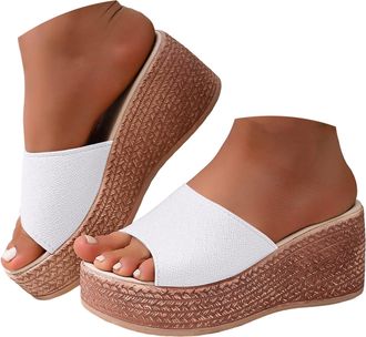 Generic Womens Platform Wedge Sandals Soft Spring Shoes Cork Orthopedic Wedge Slipper for Women, Comfortable Open Toe Summer Sandals for Women 2026, Arch Supp
