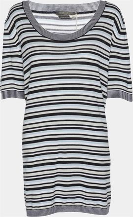 Marina Rinaldi Multicolor Stripe Stretch Knit Top