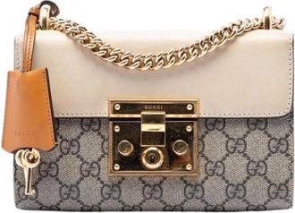 Gucci Pre-owned Vintage Crossbody Bag - Dames - Vintage Schoudertas - Beige - ONE Size - Leer - Vintage