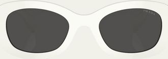 Prada Oversized Logo Acetate & Plastic Oval Sunglasses