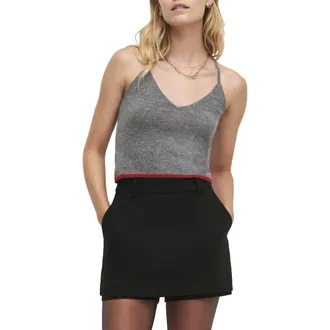 Favorite Daughter The Rebecca Cashmere Camisole Sweater in Dark Charcoal Grey at Nordstrom, Size Large