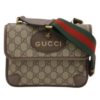Gucci Pre-owned Neo Vintage GG Supreme Small Messenger Bag - Dames - Pre-owned - Beige - Maat: ONE Size