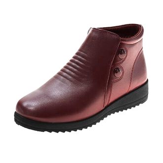 Generic Winter Shoes for Women UK Ladies Winter Boots Casual and Warm Wide Fit Boot Trekking Snow Booties Faux Fur Lined Waterproof Anti-Slip Snow Boots women