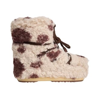 Moon Boot Schoenen, Dames, Veelkleurig, 36 EU, Leer, Icon Low Curly Boot