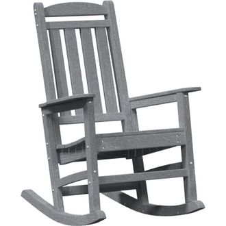 vidaXL Silla Mecedora De Jard&iacute;n Gris Claro 70 X 92 X 108cm Pl&aacute;stico Vidaxl