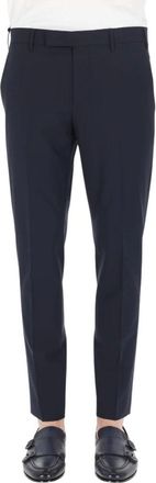 Pantaloni Torino Pantalone Dieci - Heren - Nette broeken - Blauw - M - Wol - Broeken