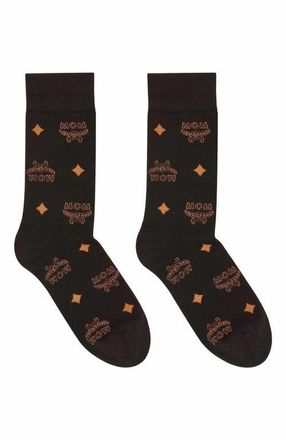 MCM Monogram Knit Socks in Black at Nordstrom, Size Medium