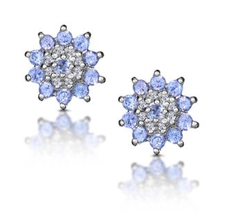 The Diamond Store Tanzanite 0.52CT And Diamond 9K White Gold Earrings