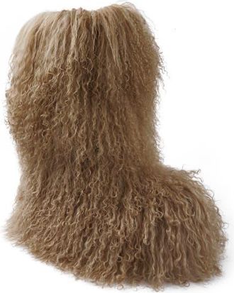 Zigi Soho Risha Genuine Shearling Knee High Boot in Natural at Nordstrom, Size 6