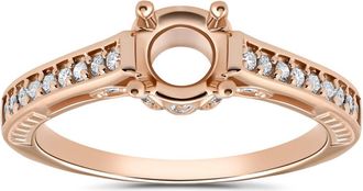 Pompeii3 1/5ct Diamond Rose Gold Engagement Ring Setting Vintage
