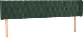 vidaXL Cabecero De Terciopelo Verde Oscuro 183x16x78/88 Cm Vidaxl