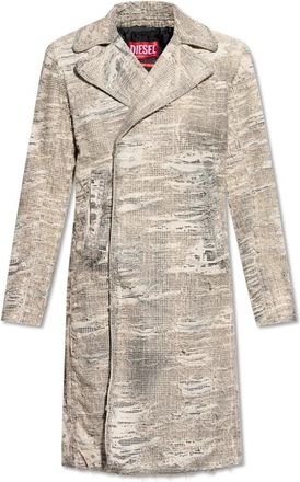 Diesel Coat D-Isco-Fsg - Heren - Mantel - Grijs - S - Katoen - Jassen
