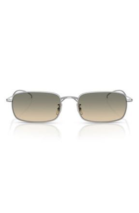 Oliver Peoples TK-14 53mm Rectangular Sunglasses in Silver /Enoki Gradient at Nordstrom