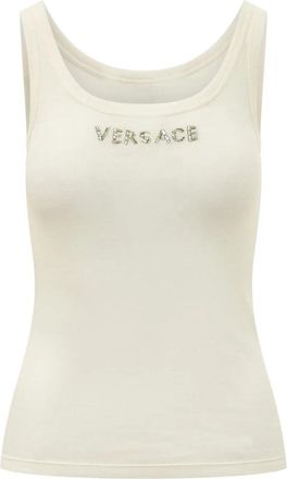 Versace Sleeveless Tops - Dames - Tops zonder mouwen - Beige - M - Tops
