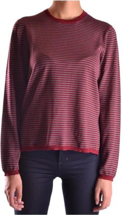 Prada Oversized T-shirt met pofmouwen - Dames - Longsleeves - Rood - L - Katoen - Tops