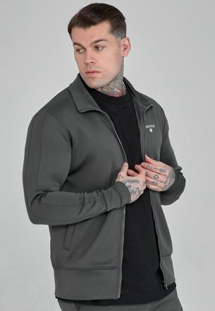 Siksilk Mens Grey Essentials Poly Track Top XL