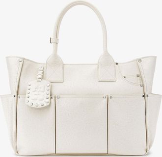 Ganni White Posy Bag in Ostrich