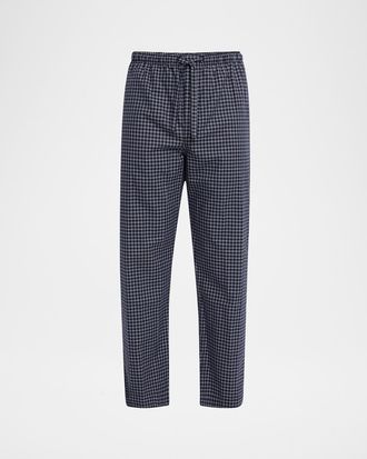 Derek Rose Men & apos;s Braemar Brushed Cotton Pajama Pants