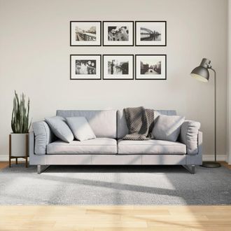 vidaXL Vidaxl - Alfombra De Pelo Corto Look Escandinavo Iza Gris 160x230 Cm
