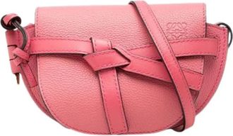 Loewe Pre-owned Gate Mini Leren Schoudertas - Dames - Vintage Schoudertas - Roze - ONE Size - Leer - Vintage