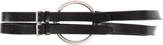 Ann Demeulemeester Bobby Double Belt in Oily Calfskin