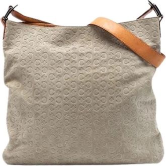 Celine Pre-owned Crossbody Tas - Dames - Vintage Schoudertas - Grijs - ONE Size - Leer - Vintage
