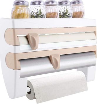 OEM Dispensador Mural Para Film Transparente Y Toallas De Papel - Material Abs - Corte Preciso Con Cuchillas Afiladas - F&aacute;cil Montaje En La Pared