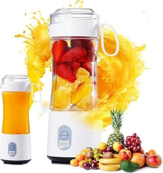 OEM Licuadora Port&aacute;til De 380 Ml Para Batidos Y Licuados - Mini Licuadora Con 6 Cuchillas Y Puerto De Recarga Usb - Licuadora Port&aacute;til Para Frutas, Ideal 