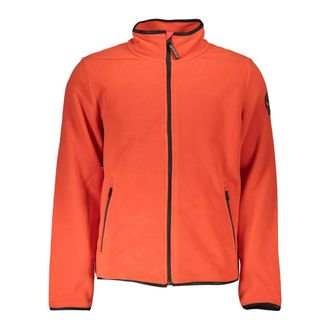 Napapijri Hoodies & sweatvesten, Heren, Rood, M, Rode Sweater met Rits en Contrastdetails