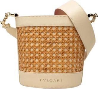 Bulgari Pre-owned Bucket Bag - Dames - Vintage Tas - Beige - ONE Size - Leer - Vintage