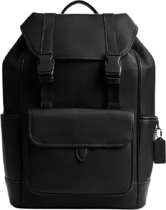 Coach League Flap Leather Backpack