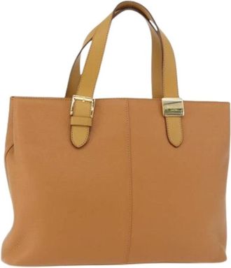 Burberry Pre-owned Vintage Tote Bag - Dames - Vintage Shopper - Bruin - ONE Size - Leer - Vintage