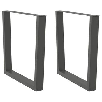 Berkfield Home Dining Table Legs V-Shape 2 pcs Anthracite 90x(72-73.3) cm Steel