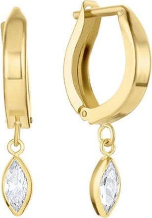 Set & Stones Ezra Marquise Hoops in Gold at Nordstrom