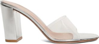 Gianvito Rossi 85 mm doorzichtige sandalen met blokhak - Wit