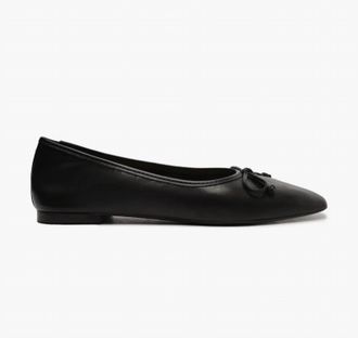 Schutz Womens Arissa Leather Ballet Flat In Black