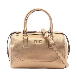 Ferragamo Pre-owned Handbag - Dames - Vintage Handtas - Geel - ONE Size - Leer - Vintage