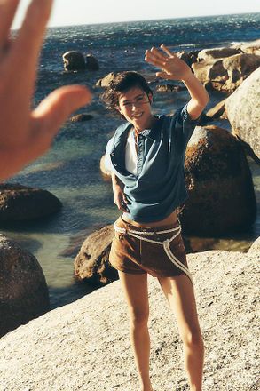 Pilcro Soft Wash Henley Top by Pilcro