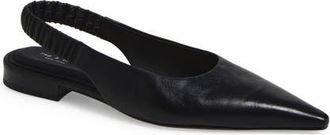 Rag & Bone Mercer Pointed Toe Slingback Flat in Black at Nordstrom, Size 8Us