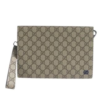 Gucci Pre-owned Vintage Pouch - Dames - Pre-owned - Beige - Maat: ONE Size Leer